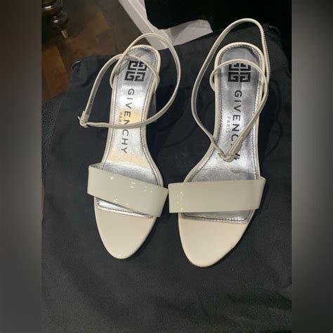 givenchy triangle strappy leather sandals